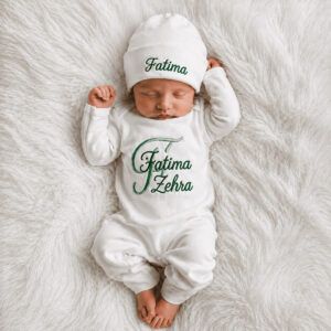 Alternative view of Personalized Name Monogram Onesie with Beanie