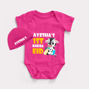 First Eid Dress Cute Cow Baby Romper Pink Online in Pakistan