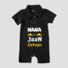 Custom Name Nana ki Jaan Polo Black Romper For Boy & Girl Online in Pakistan