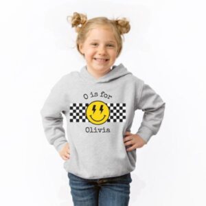 Personalized Sweatshirt for Toddler Boy or Girl Grey