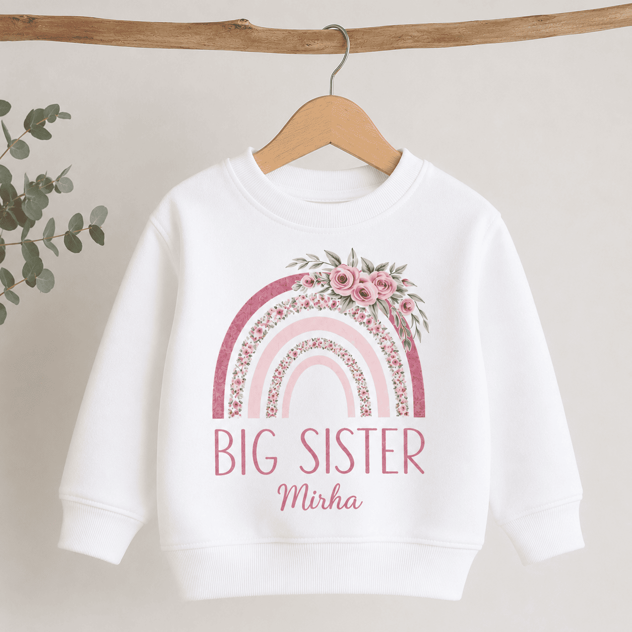 Personalized Big Sister & Lil Sister Kids Sweatshirt