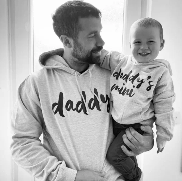 Daddy and Son Printed Matching Hoodie