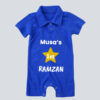 Personalized 1st First Ramadan Baby Polo Romper Blue