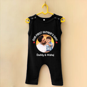 First Father's Day Jumpsuit Black 1