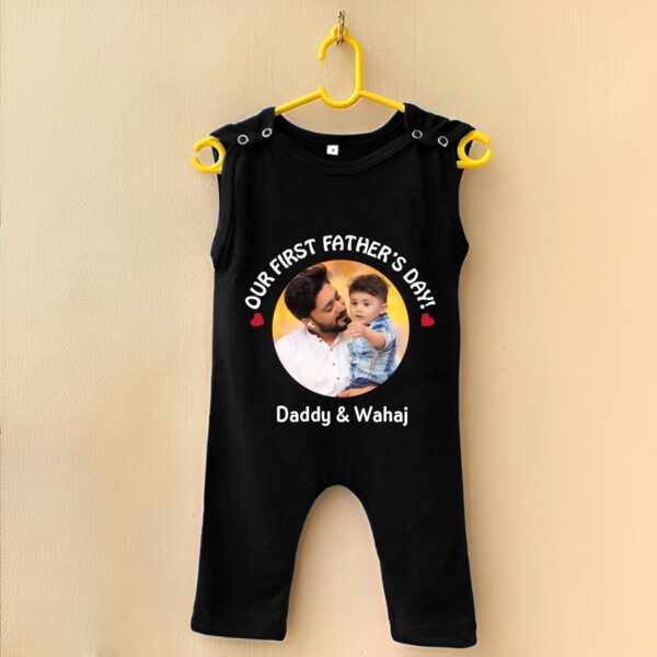 First Father's Day Jumpsuit Black 1