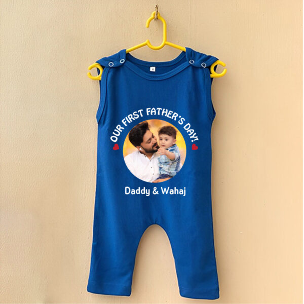 First Father's Day Jumpsuit Blue 1