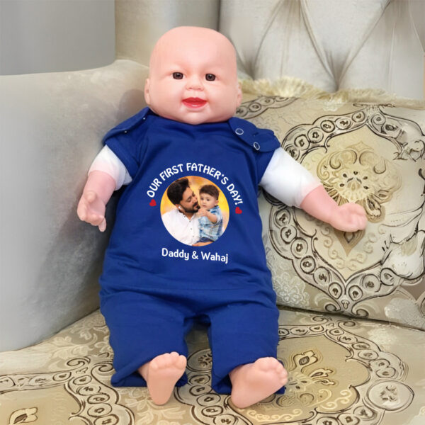 First Father's Day Jumpsuit Blue