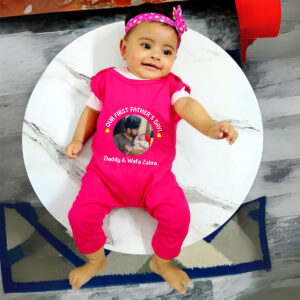 First Father's Day Jumpsuit Pink 1