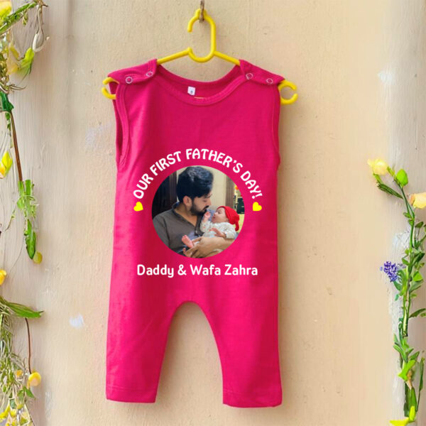 First Father's Day Jumpsuit Pink
