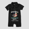 Personalized Photo First Father Day Polo Romper Online in Pakistan