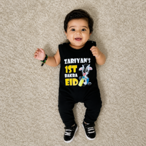 Personalized 1st Bakra Eid Baby Jumpsuit Romper with Name