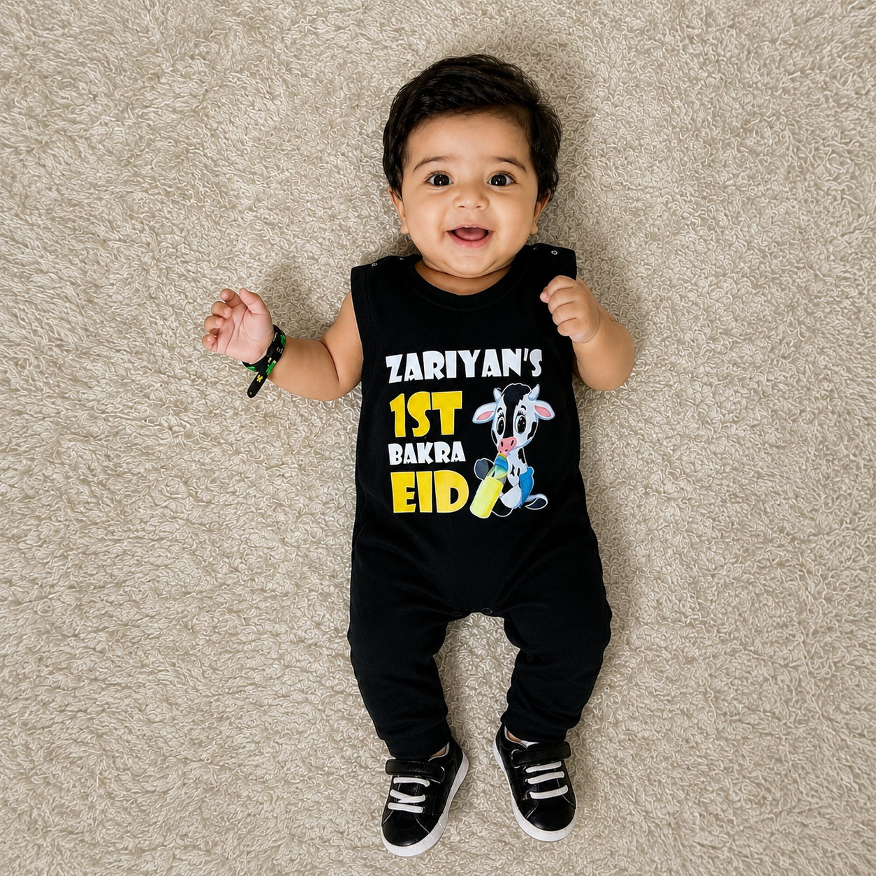 Personalized 1st Bakra Eid Baby Jumpsuit Romper with Name