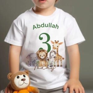 Personalised Safari Birthday T-Shirt & Romper