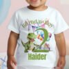 Personalised T-rex Dinosaur Birthday T-Shirt & Onesie