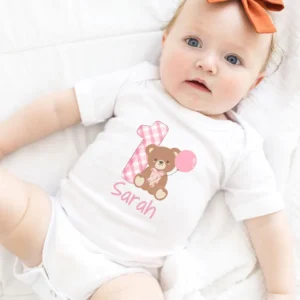 Custom Beary First Birthday Family Matching Romper
