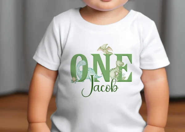 Cute Dinosaur Customised Birthday Romper