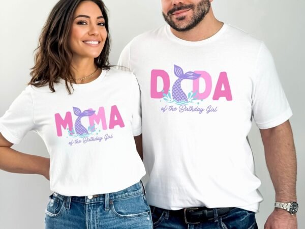 Mermaid Birthday Matching Family Birthday Shirts & Romper