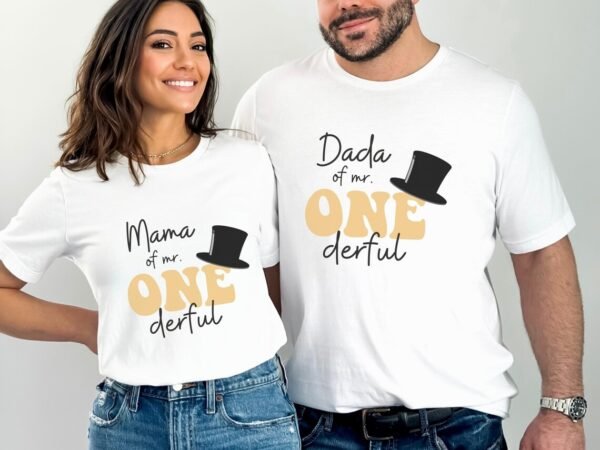 Mr Onederful First Birthday Family Matching Shirts.