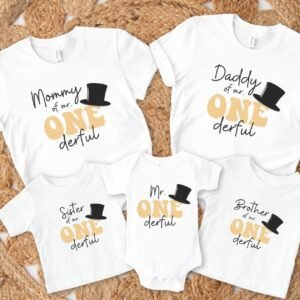 Mr Onederful First Birthday Family Matching Shirts
