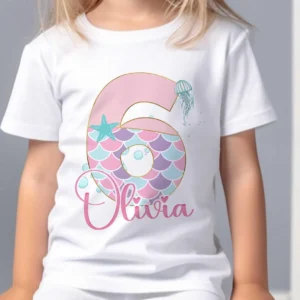 Personalised Mermaid Birthday Shirt
