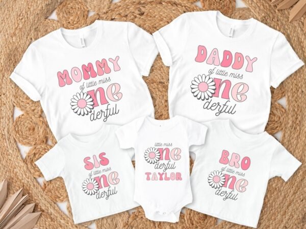 Personalized ONEderful First Birthday Family Matching Shirts