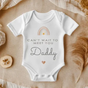 Alternative view of Can’t Wait to Meet You Daddy Baby Outfit