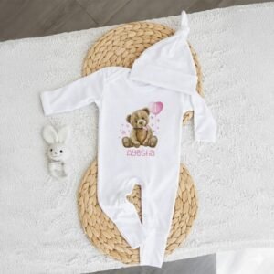 Personalized Teddy Bear First Birthday Romper