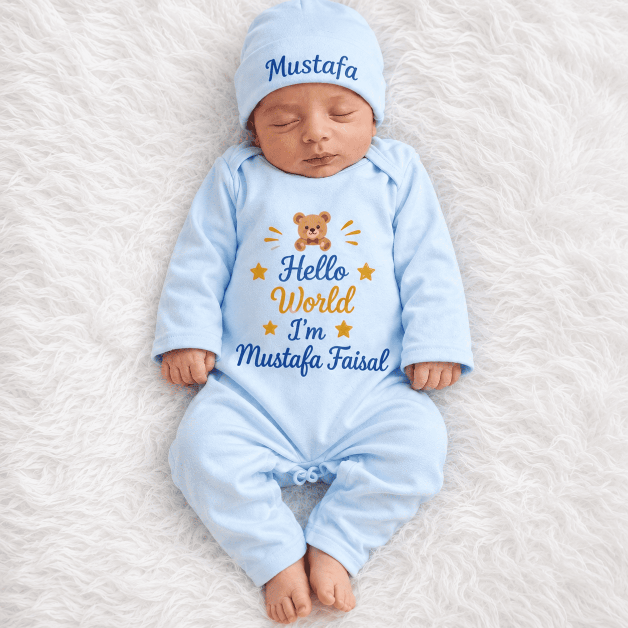 Hello World New Born Full Body Romper