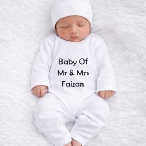 Personalized “Baby Of” Romper with Cap