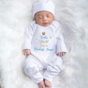 Hello World New Born Full Body Romper