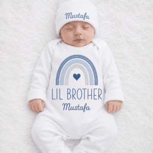 Personalized “Lil Brother” Matching New Born Romper