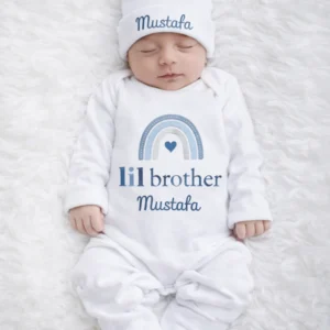 Personalized “Lil Brother” Blue Rainbow Set