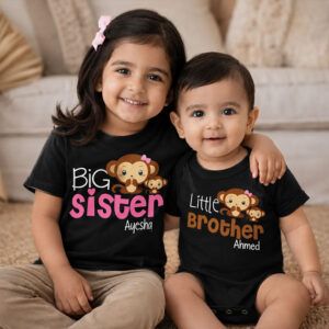 Alternative view of Personalized Monkey Sibling Set