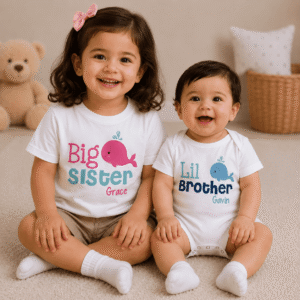 Personalized Whale Sibling Set