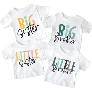 Alternative view of Vibrant Sibling Matching T-Shirt Romper – Pack of 2
