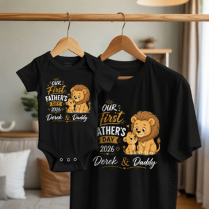 Alternative view of Custom Baby Name & Daddy First Father’s Day Matching Set