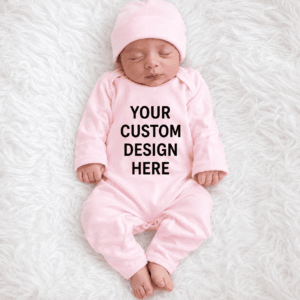 your custom design baby pink romper