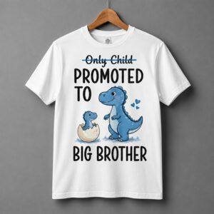 Alternative view of Watercolor Dinosaur Sibling Reveal Children's T-Shirt