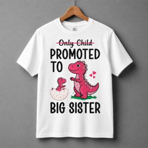 Watercolor Dinosaur Sibling Reveal Children's T-Shirt