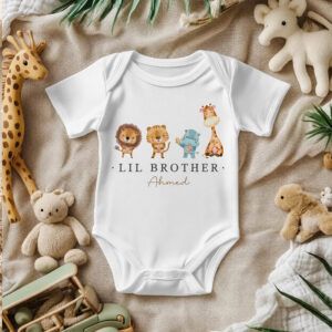 Alternative view of Big Brother Lil Brother Safari Animal T-Shirt & Romper Deal