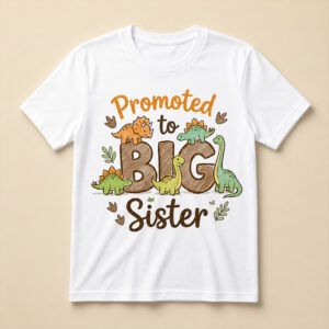 Alternative view of Dinasaur Theme Promoted to Big Brother or Sister T-Shirt