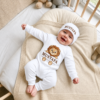 First Day New Born Name Lion Theme Romper