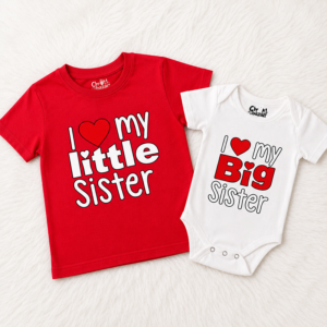 Alternative view of Matching Sisters Love T-Shirt & Romper Set