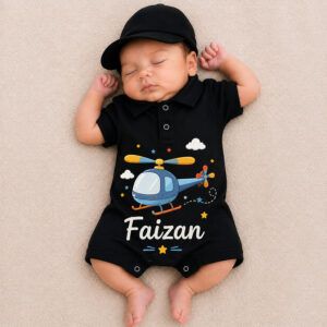 Mini Helicopter Custom Polo Romper