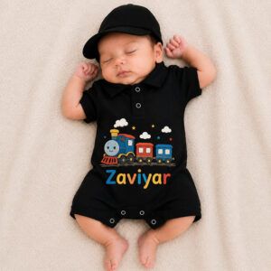 Mini Train Custom Polo Romper