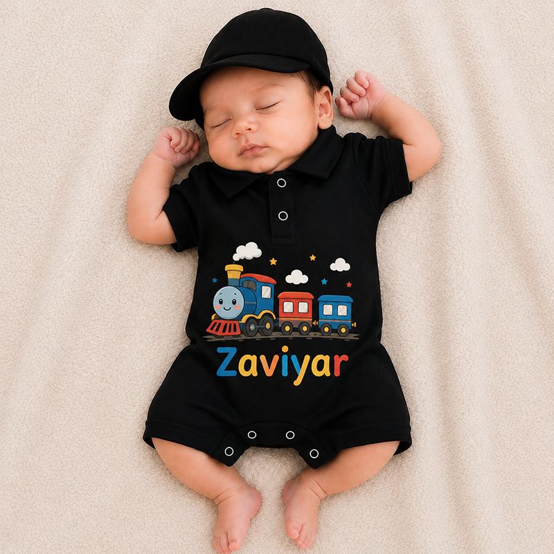 Mini Train Custom Polo Romper