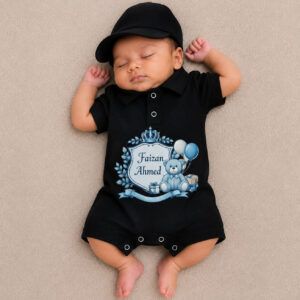 Royal Balloon Welcome First Day Polo Romper