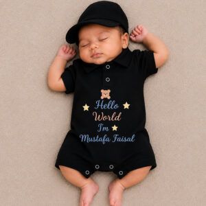 Welcome First Day Hello Word Polo Romper