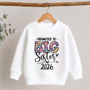 Promoted to Big Brother 2026 Kids Sweatshirt - Image 2