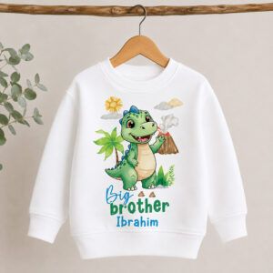 Alternative view of Personalized Dinosaur Sibling Sweatshirt